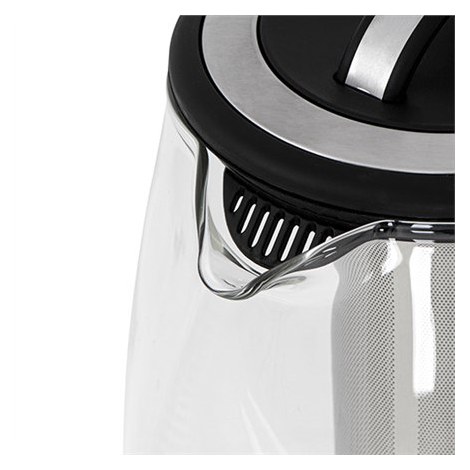 Camry | Kettle | CR 1290 | Standard | 2200 W | 2 L | Plastic/glass | 360° rotational base | Black/Transparent - 5